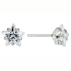 Thumbnail Image 1 of 9ct White Gold Cubic Zirconia Solitaire Star Stud Earrings