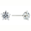 Thumbnail Image 2 of 9ct White Gold Cubic Zirconia Solitaire Star Stud Earrings