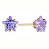 Thumbnail Image 2 of 9ct Yellow Gold Lavender Cubic Zirconia Star 6mm Stud Earrings