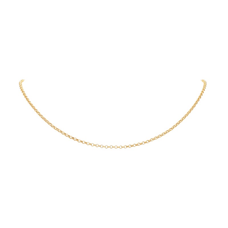 Main Image 4 of 9ct Yellow Gold 18&quot; Dainty Belcher Chain