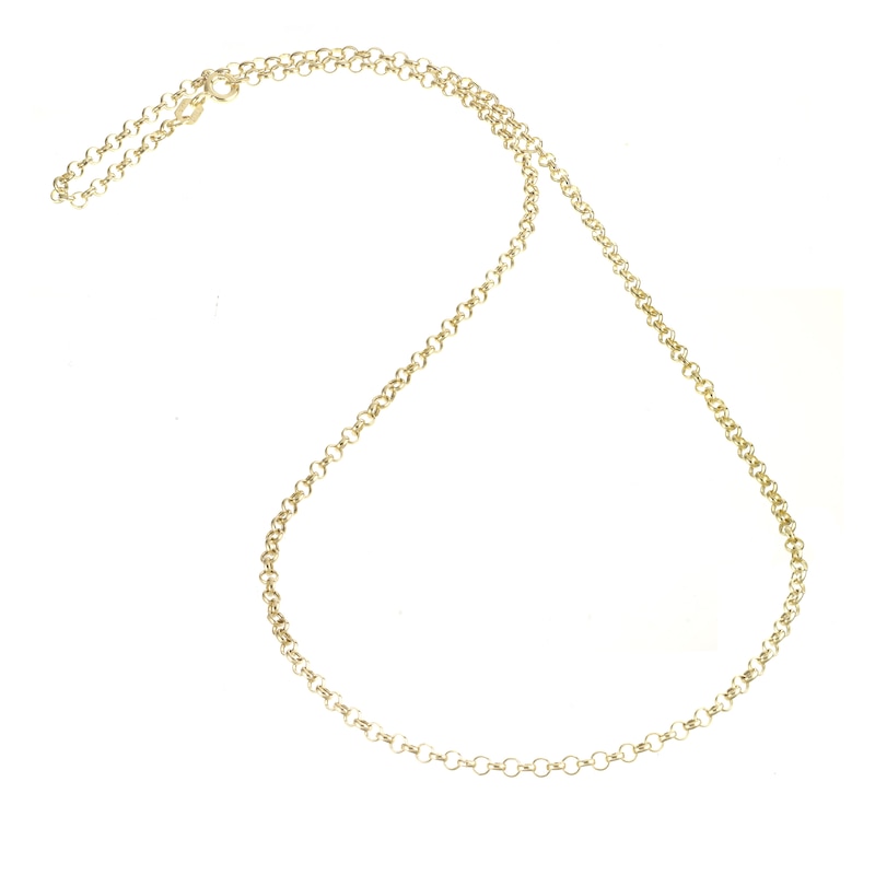 Main Image 2 of 9ct Yellow Gold 20" Dainty Belcher Chain