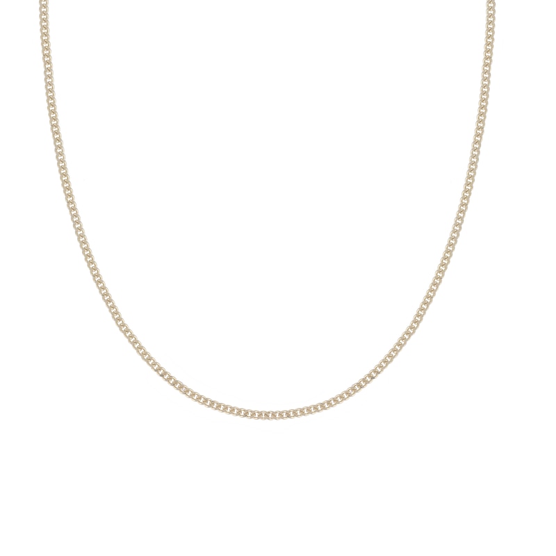 Main Image 2 of 9ct Yellow Gold 18" Dainty Curb Chain