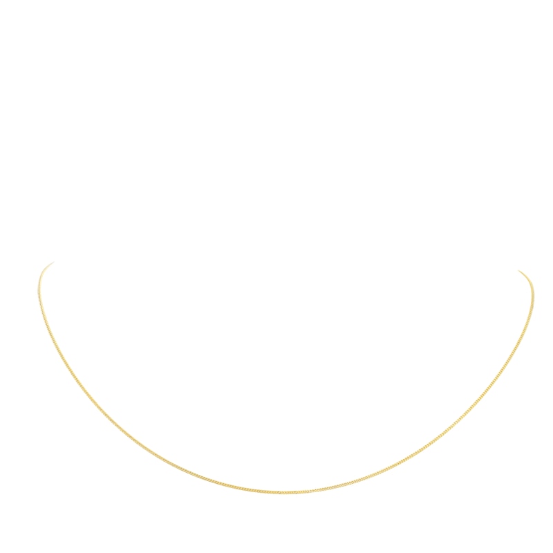 Main Image 4 of 9ct Yellow Gold 18" Dainty Curb Chain