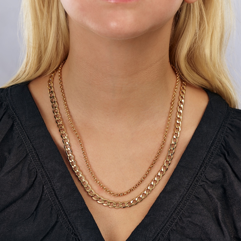 Main Image 4 of 9ct Yellow Gold 20" Belcher Chain