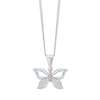 Thumbnail Image 1 of Sterling Silver & Rose Gold Plated Butterfly Pendant