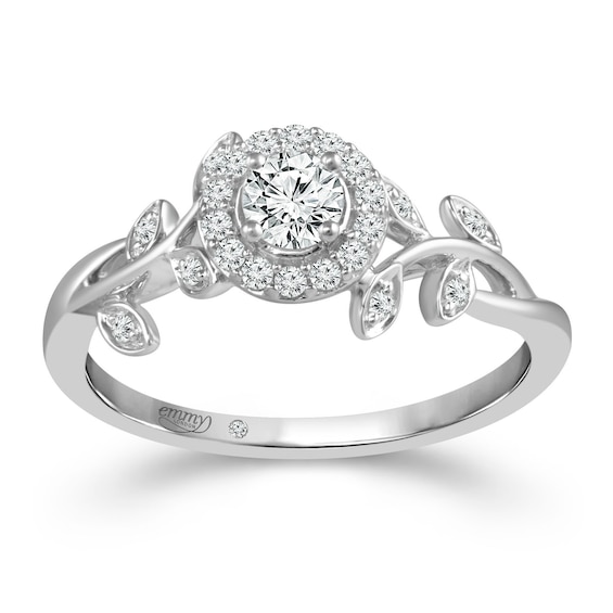 Emmy London 9ct White Gold 0.33ct Total Diamond Ring