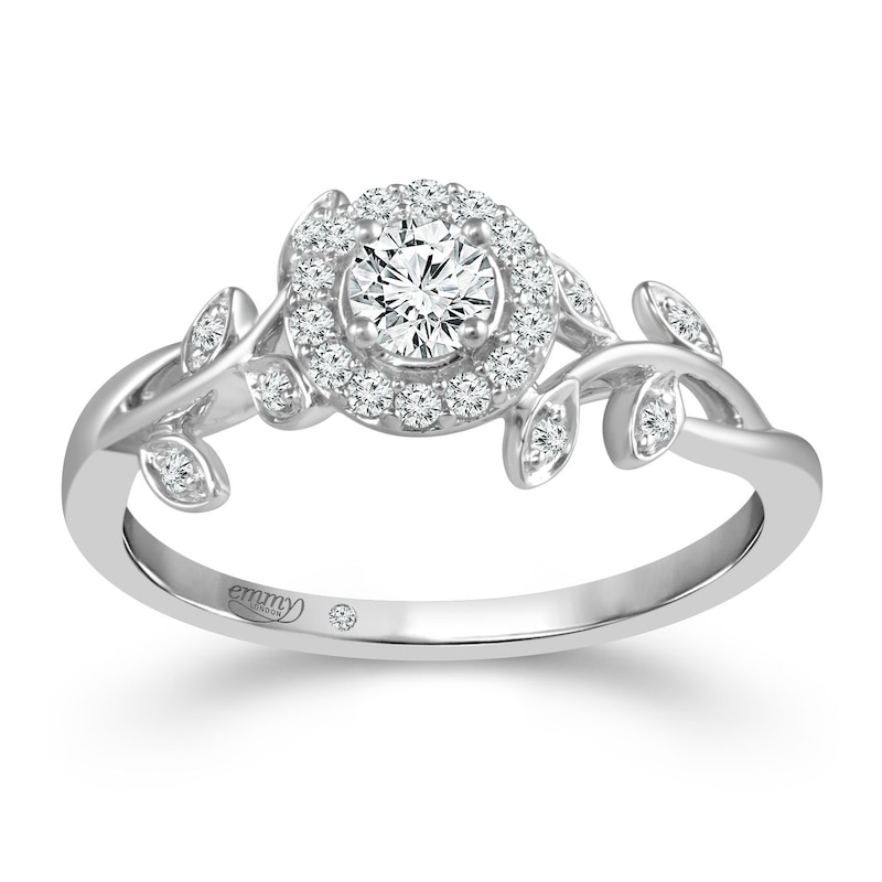 Main Image 1 of Emmy London 9ct White Gold 0.33ct Total Diamond Ring