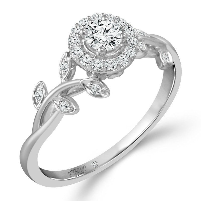 Main Image 2 of Emmy London 9ct White Gold 0.33ct Total Diamond Ring