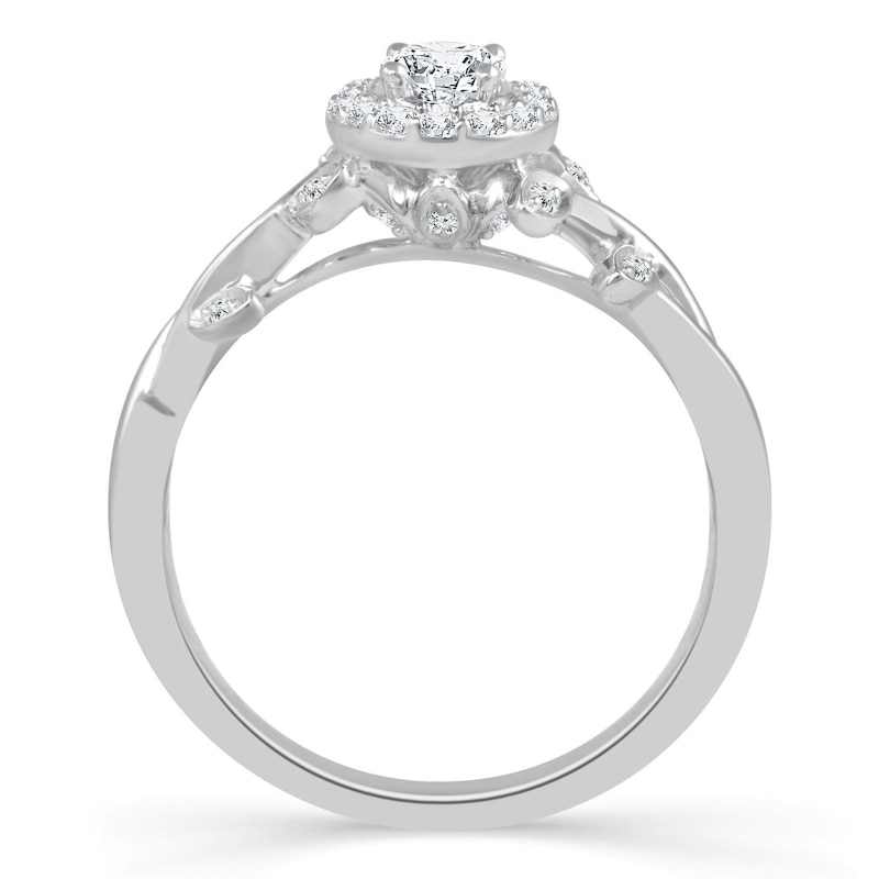 Main Image 3 of Emmy London 9ct White Gold 0.33ct Total Diamond Ring
