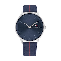 Tommy Hilfiger Henrix Men's Navy Fabric Strap Watch