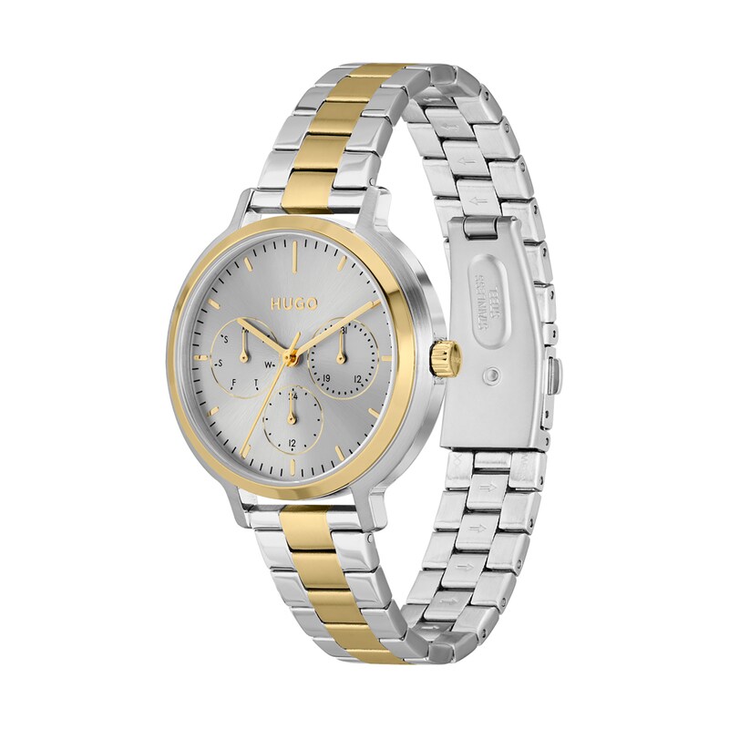HUGO #EDGY Ladies' Two Tone IP Bracelet Watch