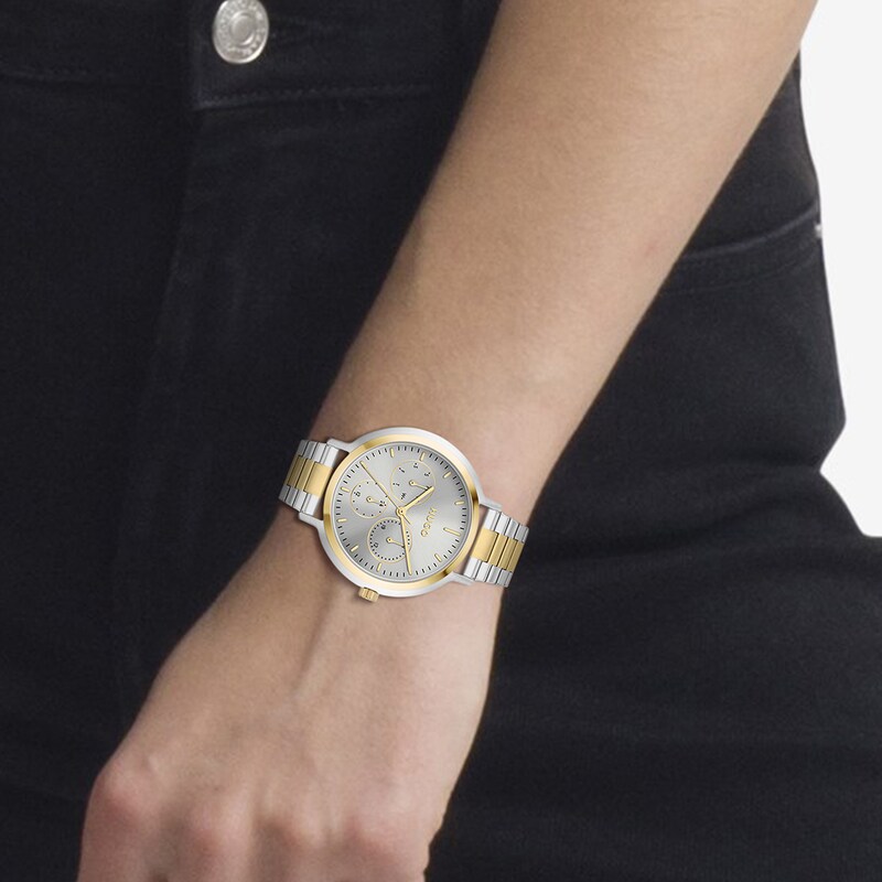 HUGO #EDGY Ladies' Two Tone IP Bracelet Watch
