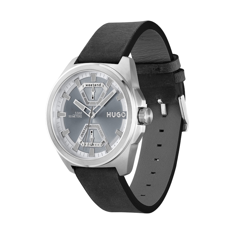 Main Image 2 of HUGO #EXPOSE Men's Leather Strap Watch