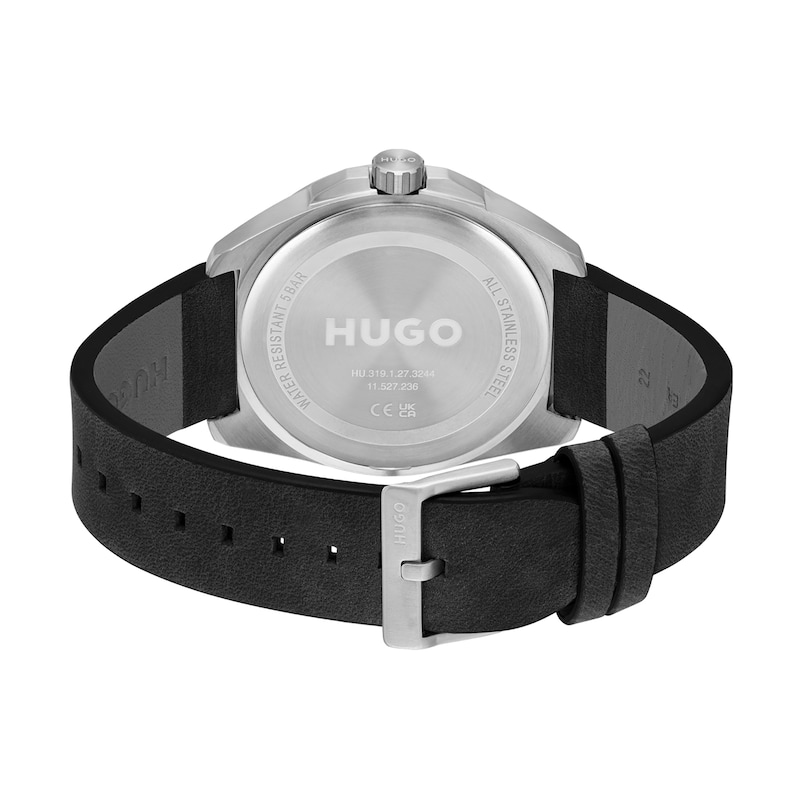 Main Image 3 of HUGO #EXPOSE Men's Leather Strap Watch