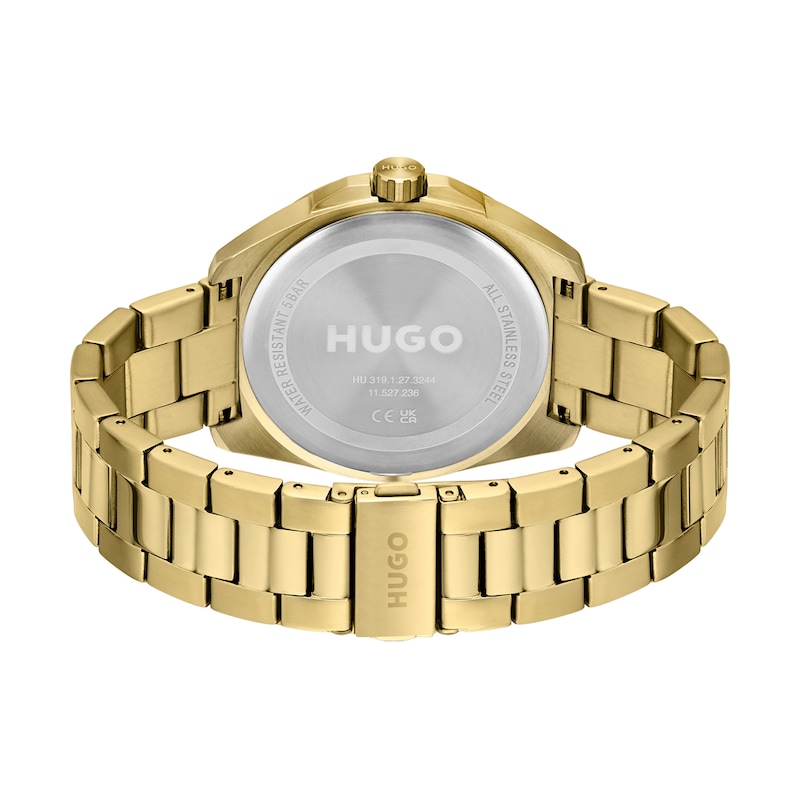 HUGO #EXPOSE Men's Gold Tone Bracelet Watch