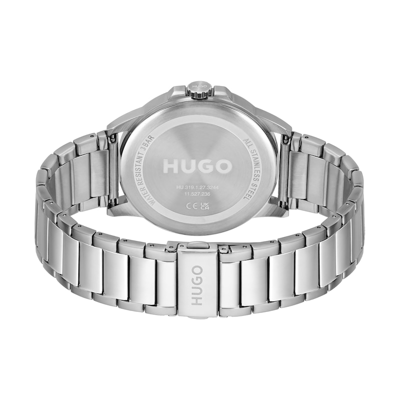 Main Image 3 of HUGO #FIRST Men's Black Dial Stainless Steel Bracelet Watch