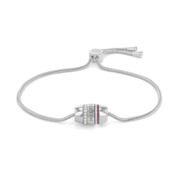 Tommy Hilfiger Stainless Steel Snake Chain Crystal Bracelet