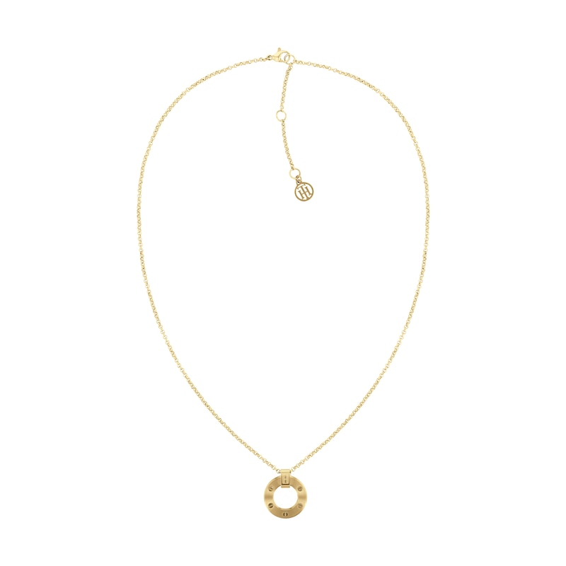 Main Image 1 of Tommy Hilfiger Yellow Gold Tone Circle Pendant