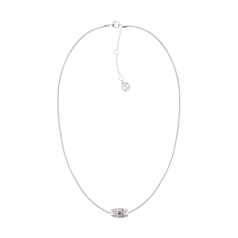 Tommy Hilfiger Stainless Steel Snake Chain Crystal Necklace