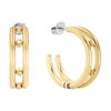 Thumbnail Image 1 of Tommy Hilfiger Yellow Gold Tone Crystal Hoops