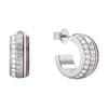 Thumbnail Image 0 of Tommy Hilfiger Stainless Steel Crystal Hoop Earrings