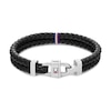 Thumbnail Image 1 of Tommy Hilfiger Men's Black Leather Bracelet