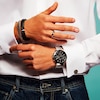 Thumbnail Image 4 of Tommy Hilfiger Men's Black Leather Bracelet