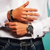Thumbnail Image 5 of Tommy Hilfiger Men's Black Leather Bracelet