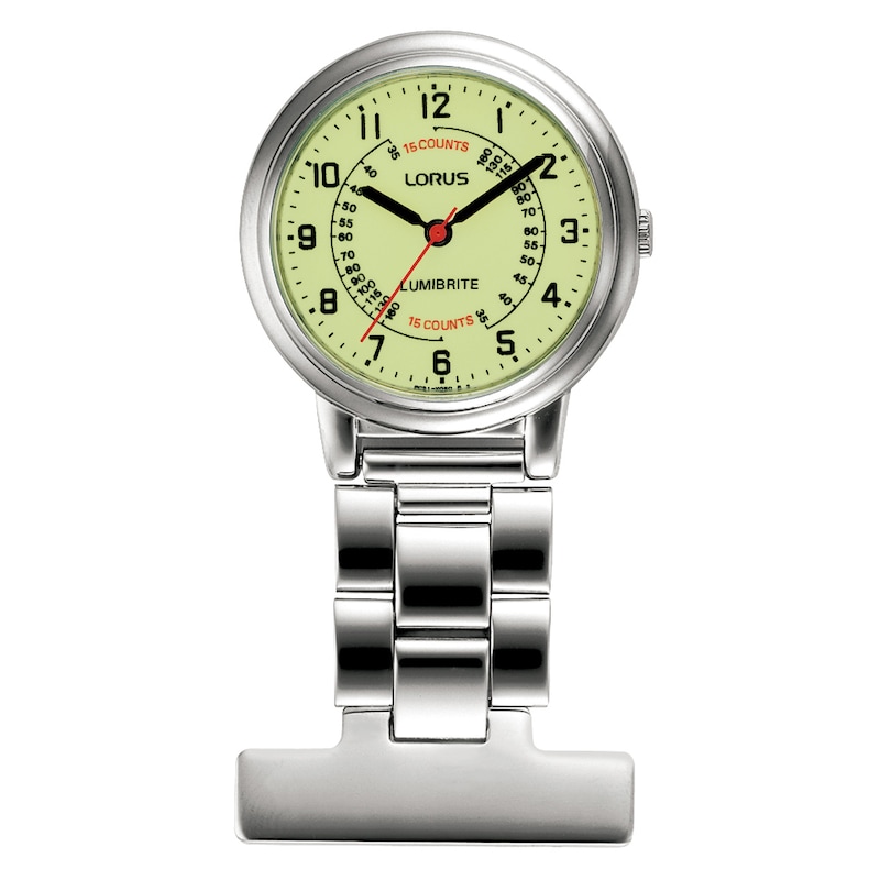 Lorus Stainless Steel Nurse Fob Watch