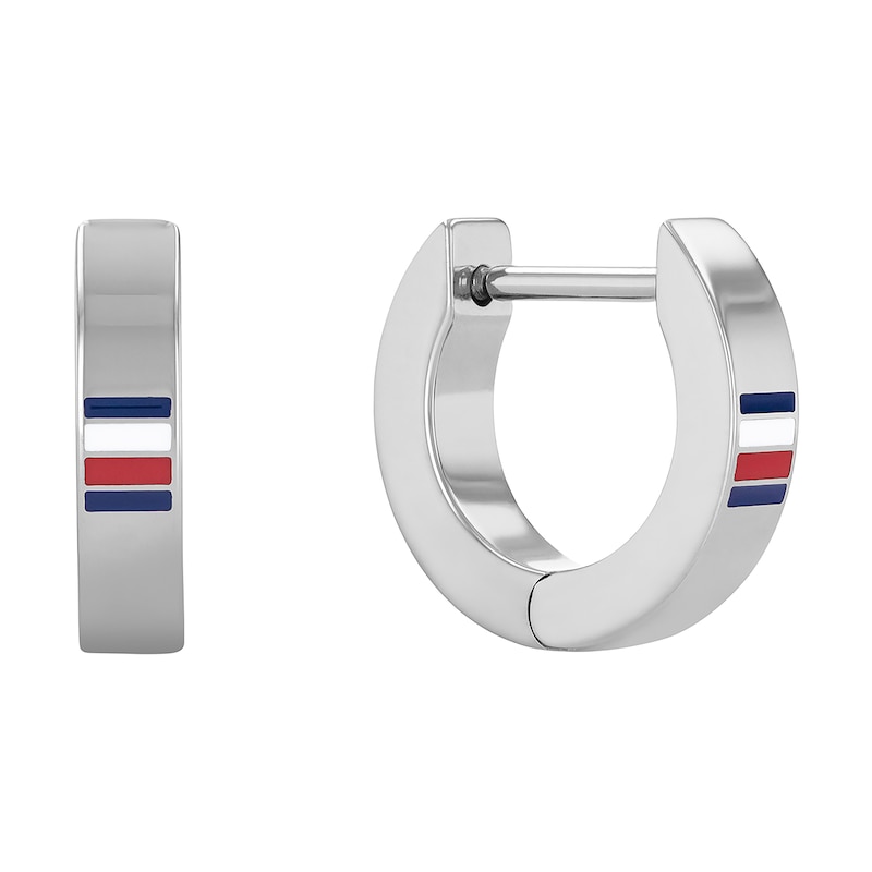 Main Image 1 of Tommy Hilfiger Men's Stainless Steel Logo Hoops