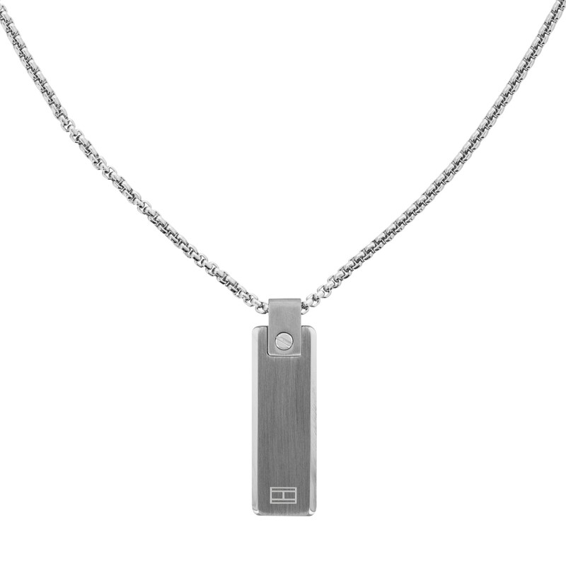 Tommy Hilfiger Screws Men's Stainless Steel Tag Necklace