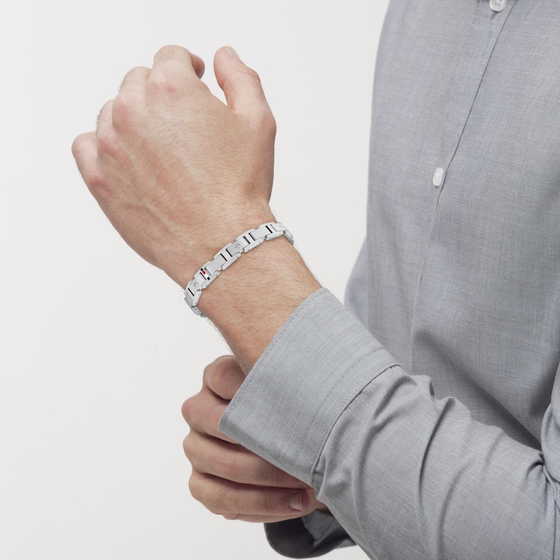 Main Image 3 of Tommy Hilfiger Screws Men's Stainless Steel Logo Bracelet