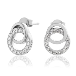 Olivia Burton Classic Interlink Sterling Silver Stud Earrings
