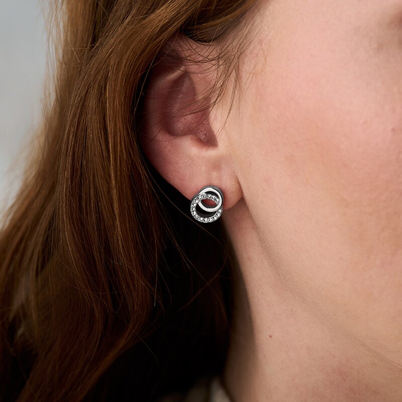 Main Image 3 of Olivia Burton Classic Interlink Sterling Silver Stud Earrings