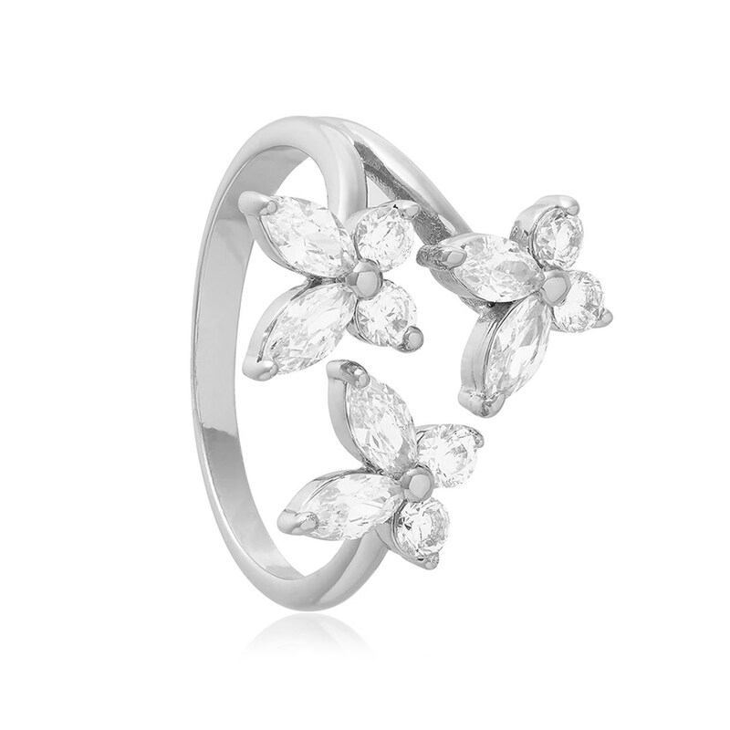 Olivia Burton Sparkle Butterfly Silver Ring