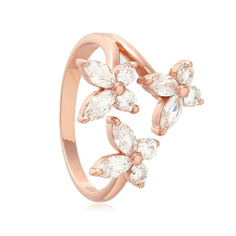 Olivia Burton Sparkle Butterfly Rose Gold Tone Ring