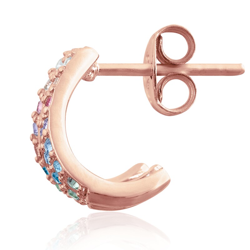 Olivia Burton Rainbow Claw Rose Gold Tone Stud Earrings