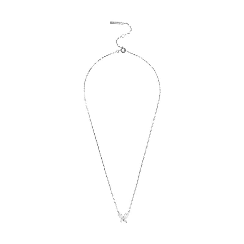 Olivia Burton Sparkle Butterfly Silver Necklace