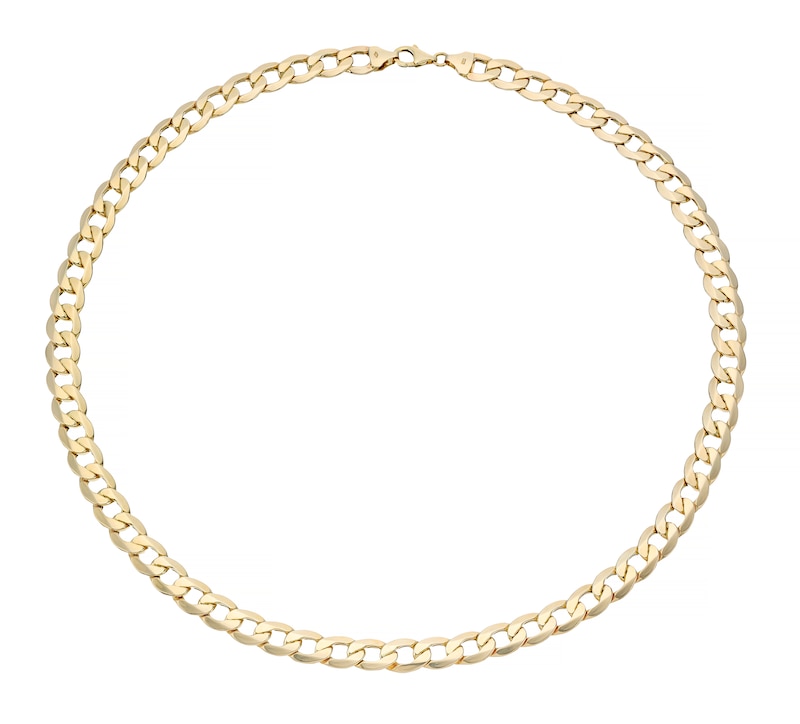 Main Image 2 of 9ct Yellow Gold 22&quot; Curb Chain