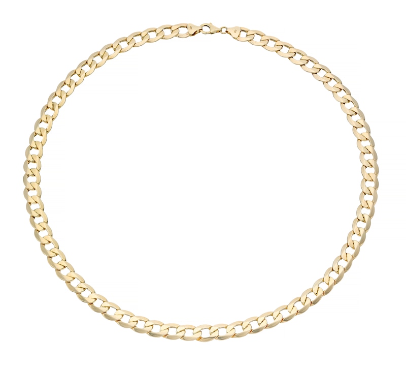 9ct Yellow Gold 22 Inch Curb Chain