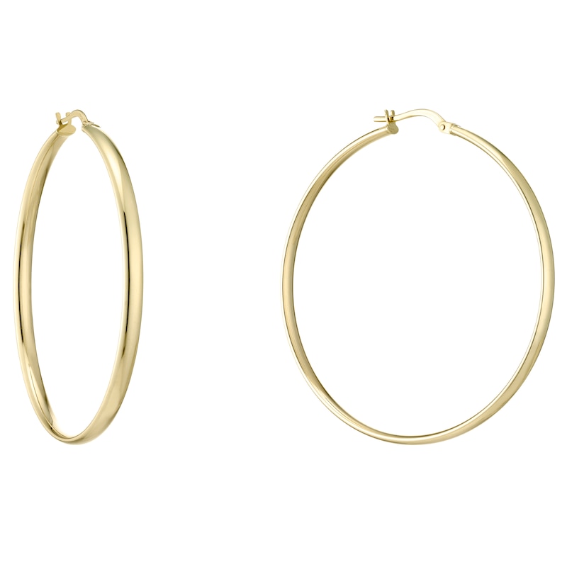 Main Image 1 of 9ct Yellow Gold 45mm Hoop Earrings