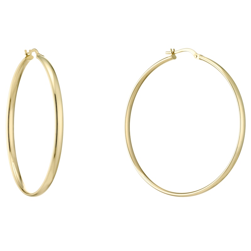 9ct Yellow Gold 45mm Hoop Earrings