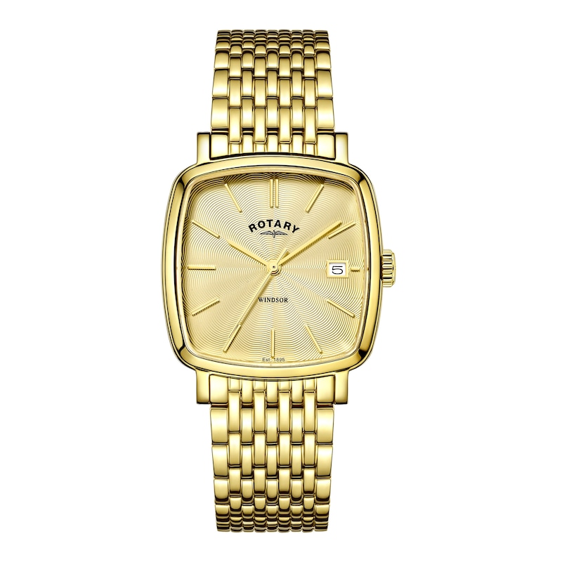 Rotary Men's Windsor Gold-Plated Bracelet Watch