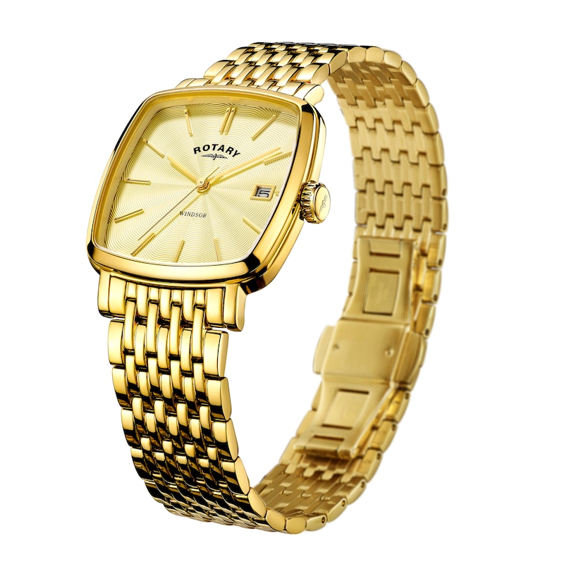 Rotary Men's Windsor Gold-Plated Bracelet Watch