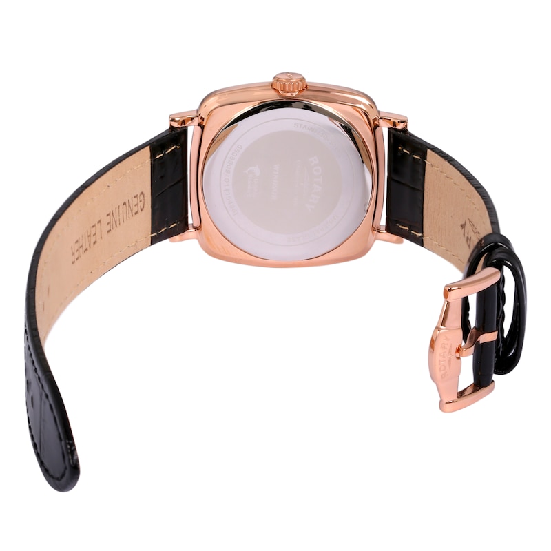 Main Image 3 of Rotary Men's Windsor Black Leather Strap Watch