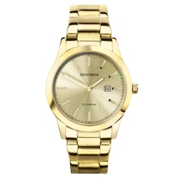 Sekonda Taylor Ladies' Gold Dial Gold Tone SS Bracelet Watch
