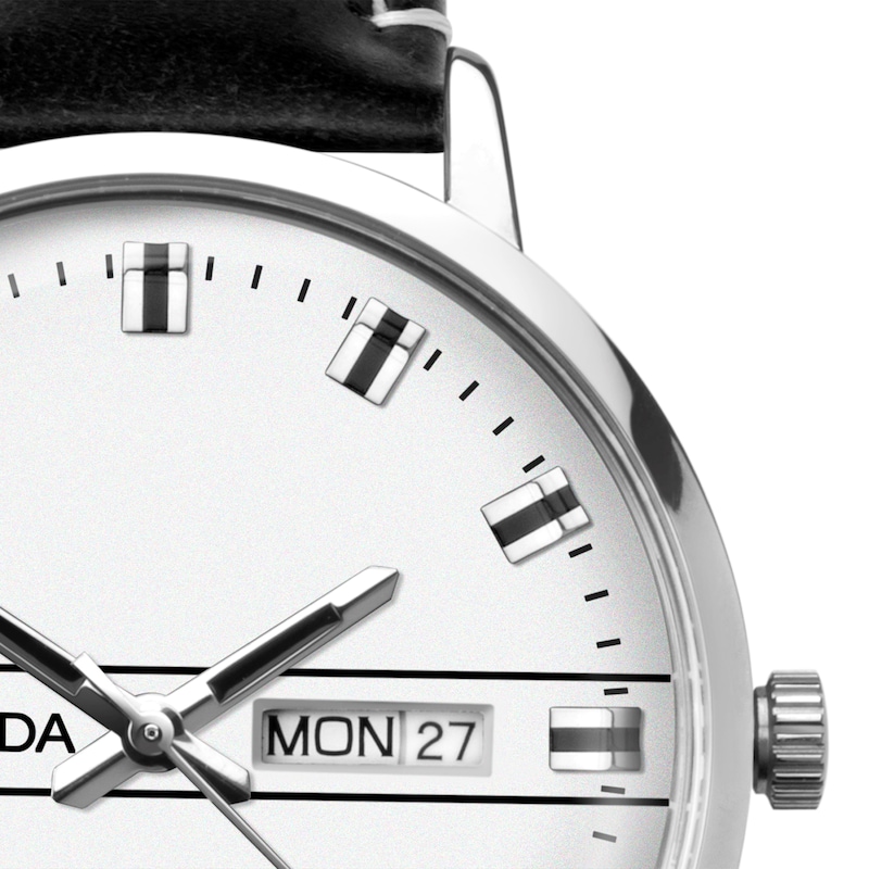 Sekonda 1948 Men's Black Leather Strap Watch