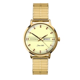 Sekonda 1952 Men's Yellow Gold Tone Bracelet Watch