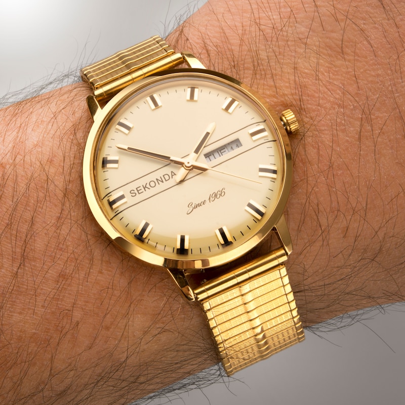 Main Image 6 of Sekonda 1952 Men's Yellow Gold Tone Bracelet Watch