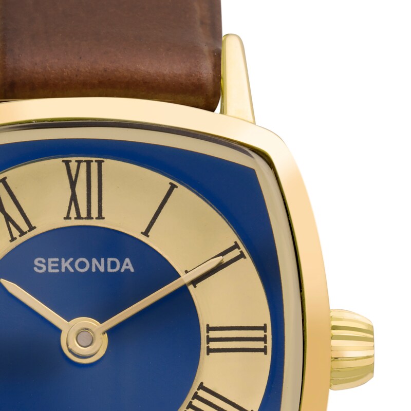 Sekonda 1975 Ladies' Brown Leather Strap Watch